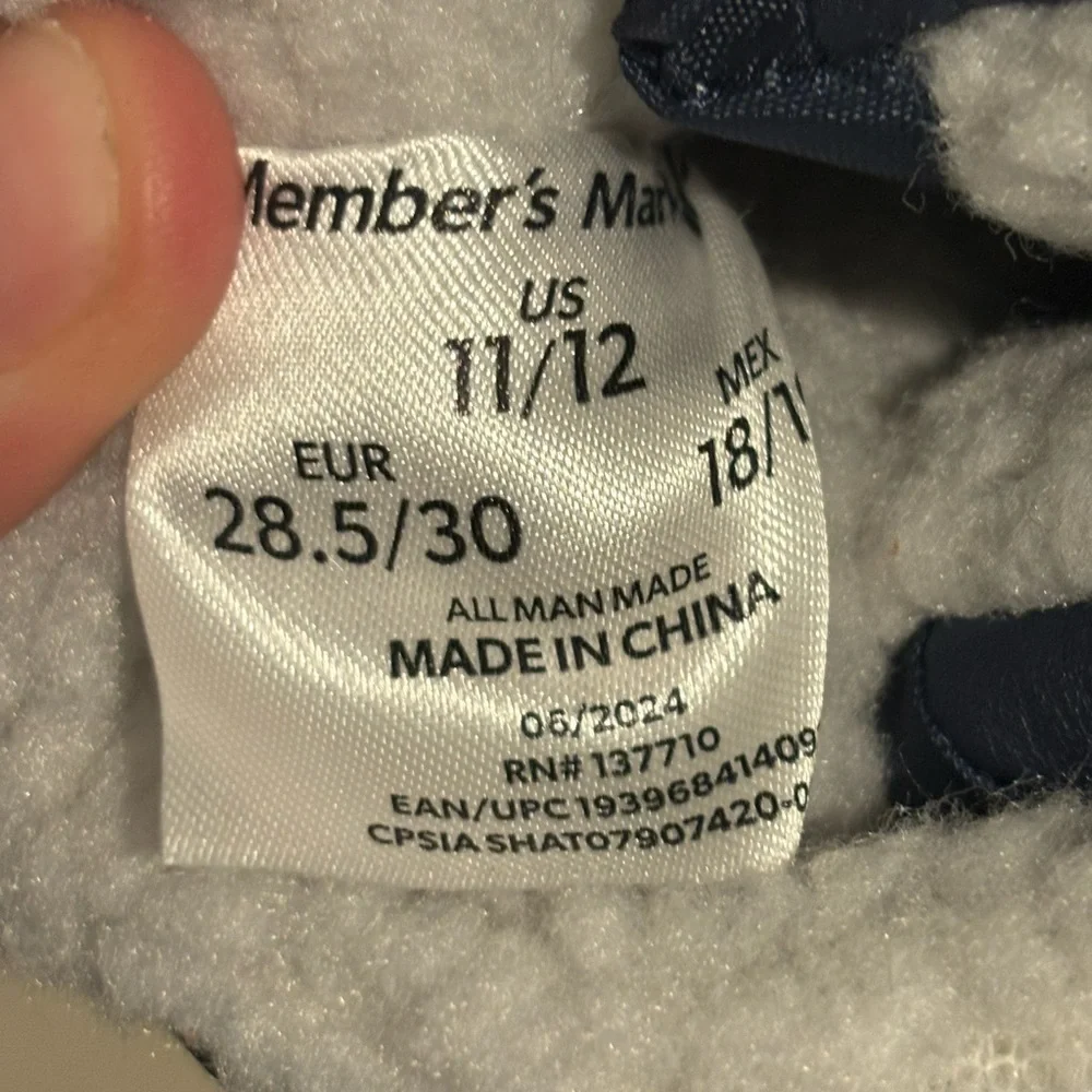 Member's Mark Snow Boot, Faux Fur-Lined, Easy On/Off Toggle Closure Kid Sz 11/12